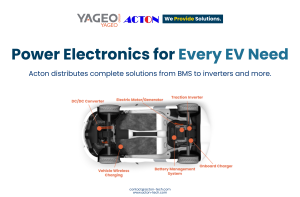 Acton Technology is the authorized distributor of Yageo in the Philippines, Singapore, Thailand, and Vietnam. Moreover, Acton provides one stop solution and tech expert services for MLCCs, resistors, and circuit protection components that meet the demands of your power electronics and vehicle electrification projects.