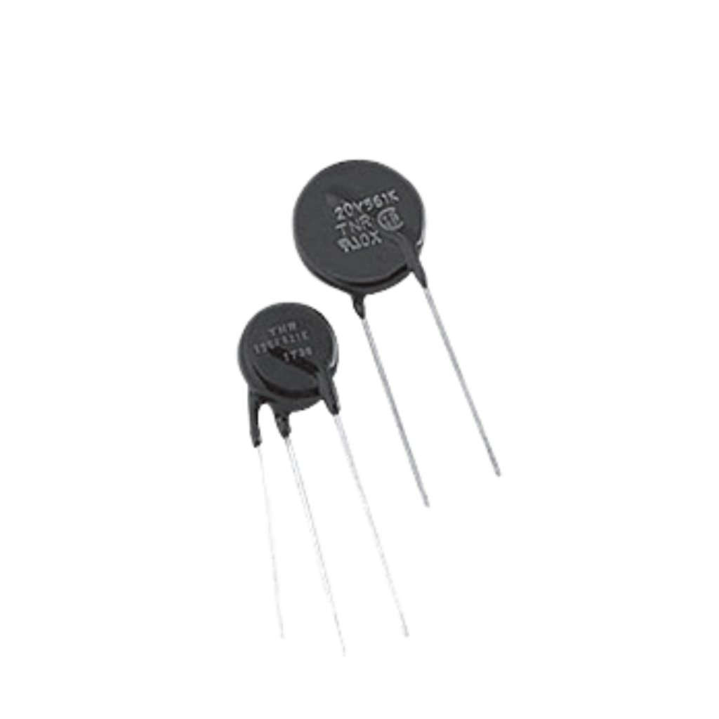 Singapore Chemi-Con metal oxide varistor distributed by Acton Technology, protecting electronics from voltage spikes and surges