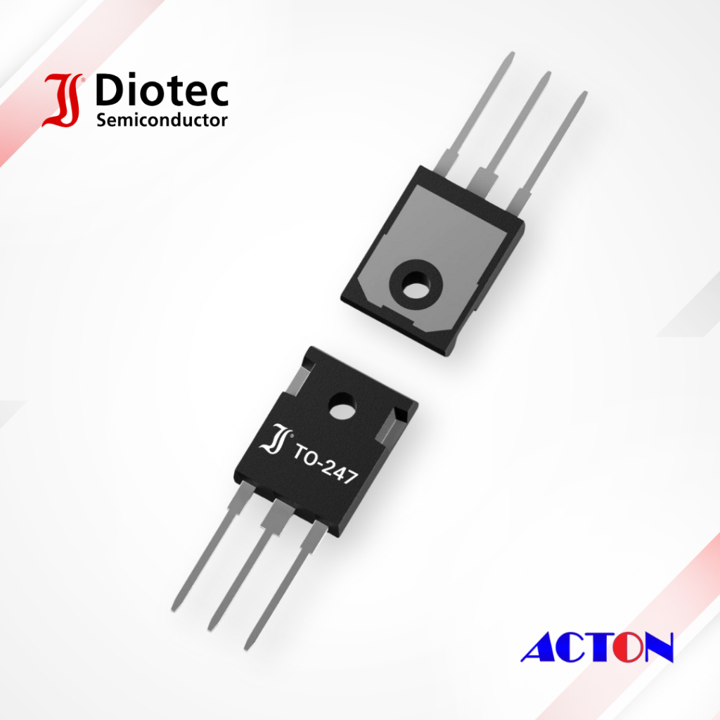 Diotec transistors enabling efficient amplification and switching applications